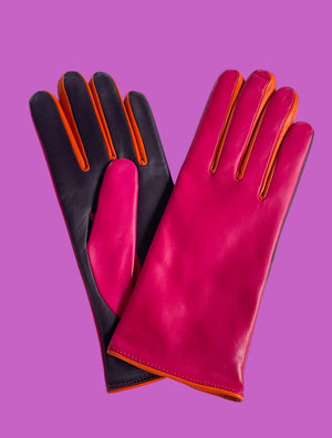 Multicolored Leather Gloves