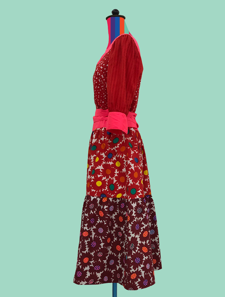 red peasant dress Floral Peasant Dress – alpanabawa